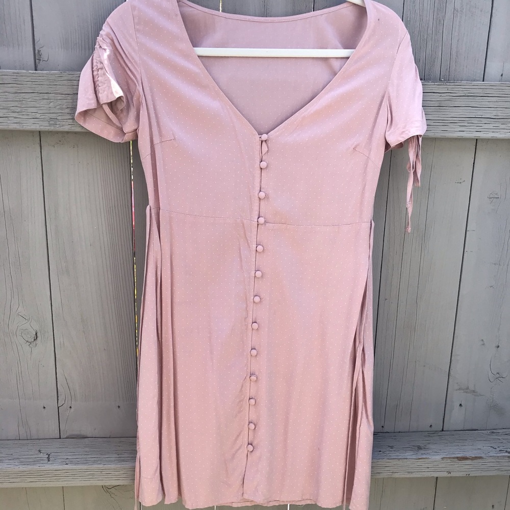 Light pink polka dot dress